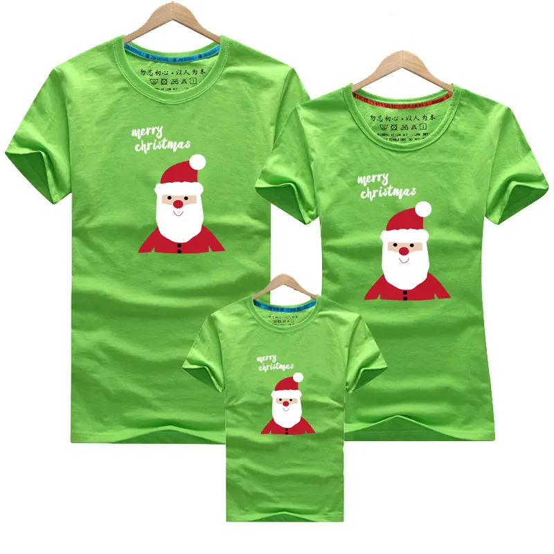 2020 Santa Claus Dad Mom Matching T-shirt Daddy Mommy and Me Clothes Mother Daughter Father Son Outfits Family Look Christmas | Мать и