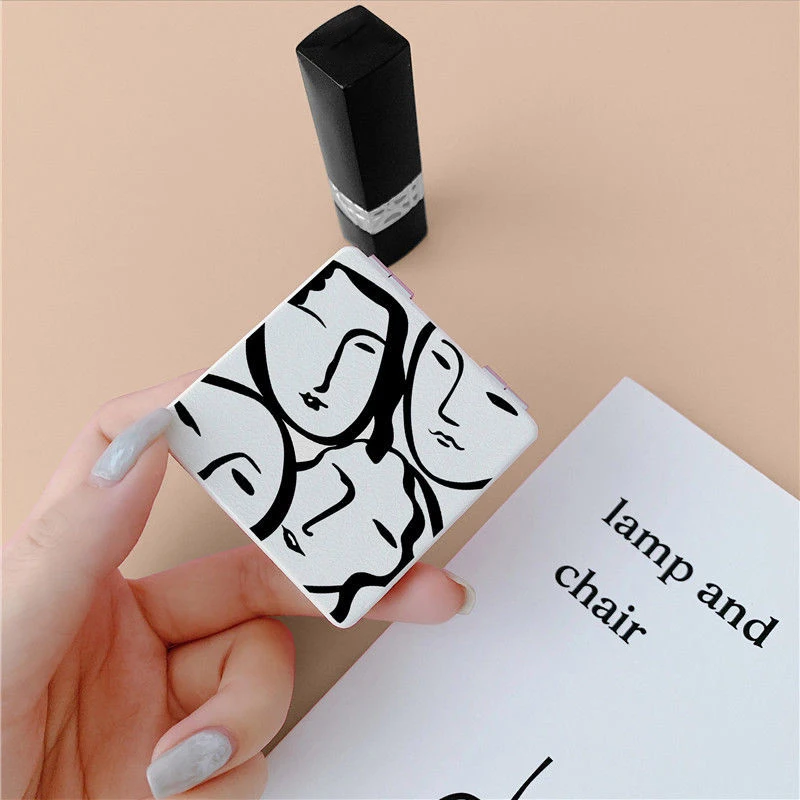 Зеркало для макияжа SW 1 шт. двухстороннее портативное в ассортименте|Зеркала