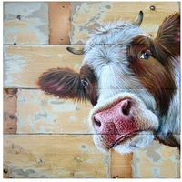 animal cow diy 11ct cross stitch embroidery kits needlework craft set printed canvas cotton thread home decoration new room