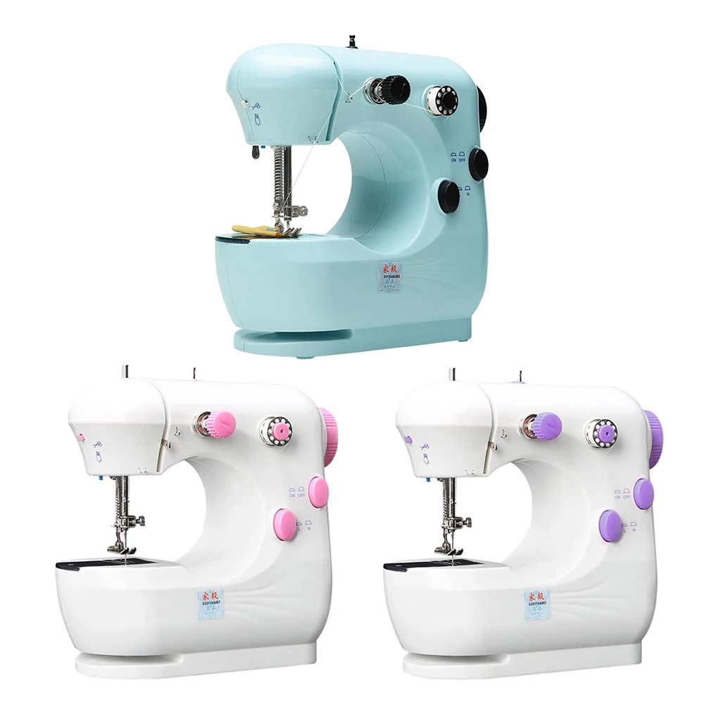 

Mini Sewing Machine Portable Household Desktop Electric Crafting Clothes Mending Machine Tailor for Home