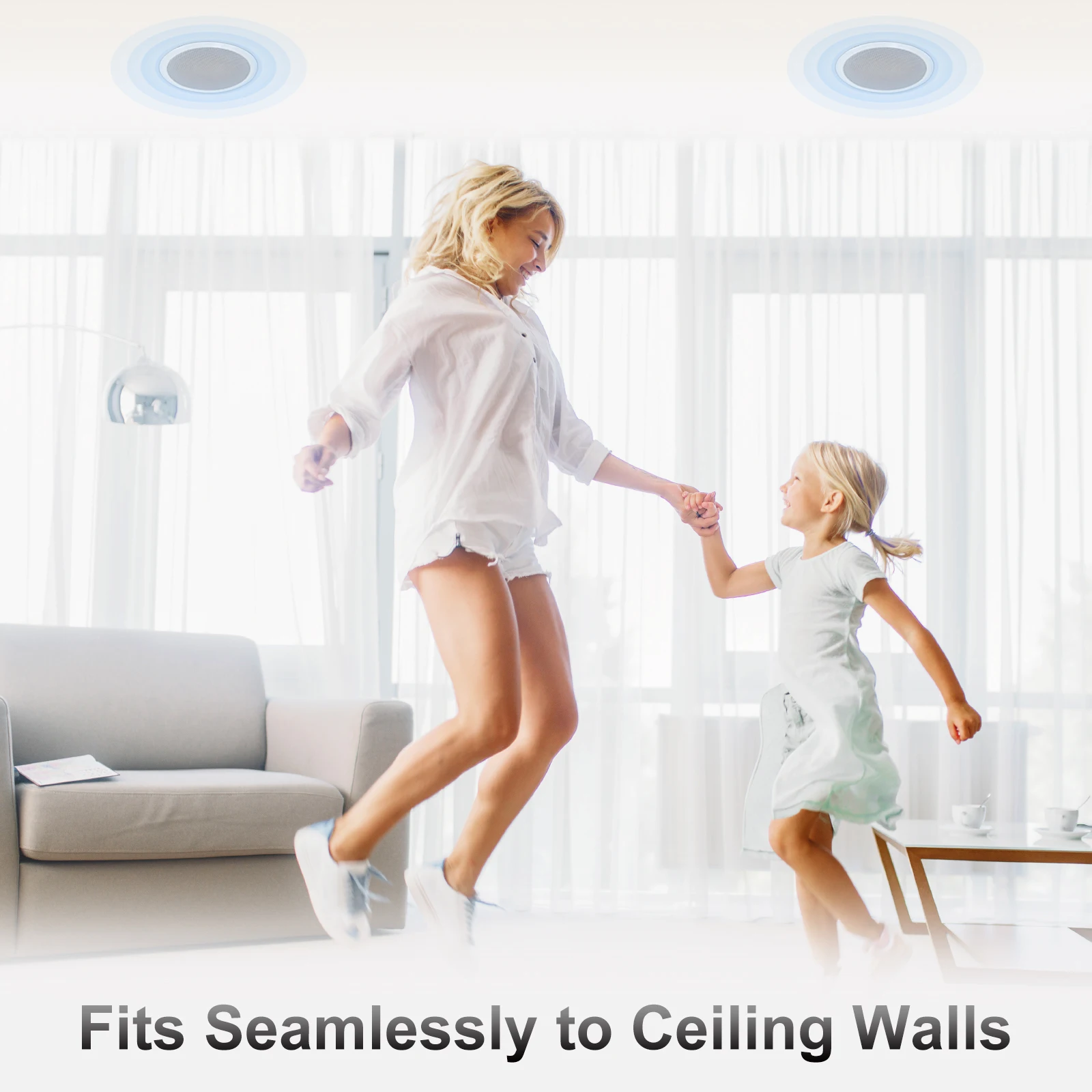 6.5 Inch Ceiling Speakers 160W 2-Way Flush Mount Wall for Home Bathroom Office with Full Range Stereo Sound dropship | Автомобили и