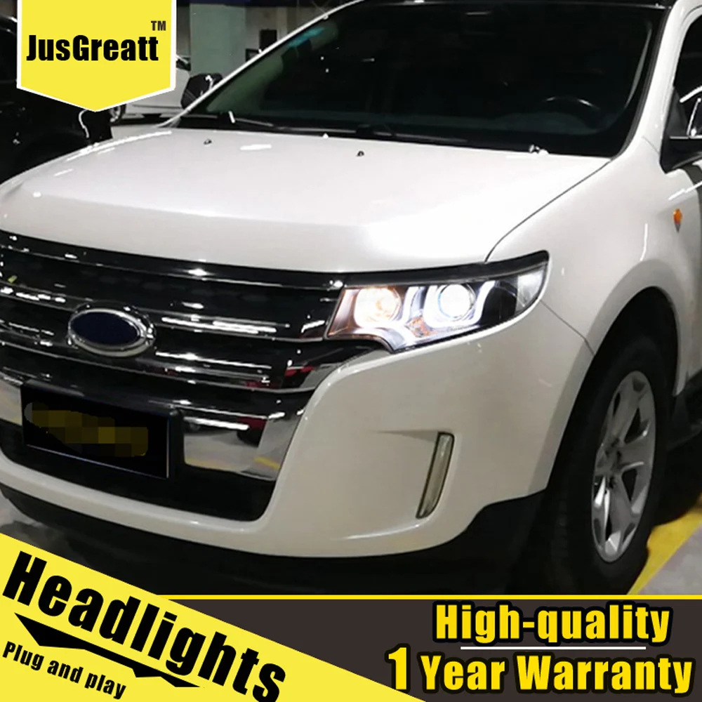 

A Pair For Ford edge LED Headlights 2010-2014 edge HID Head Lamps Bi Xenon Beam Fog Daytime Running Lights Double lens