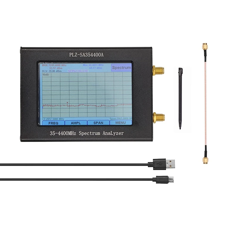 

35‑4400MHz Portable Spectrum Analyzer,3.5 Inch TFT Handheld Frequency Analyzer Amplitude Bandwidth Frequency Signal