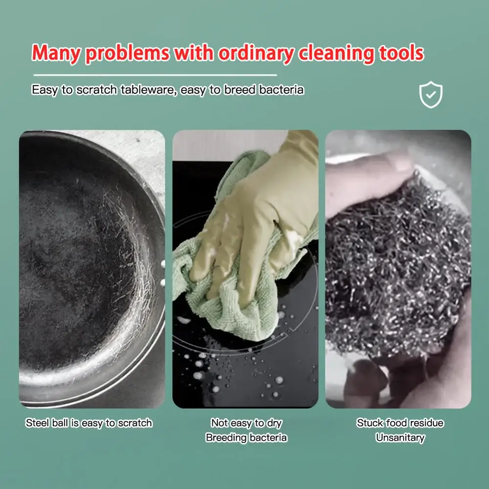 

Dishwashing Brush Non-stick Kitchen Household Silicone Dish Washing Durable Artifact Magic Sponge Brush For Dropshipping