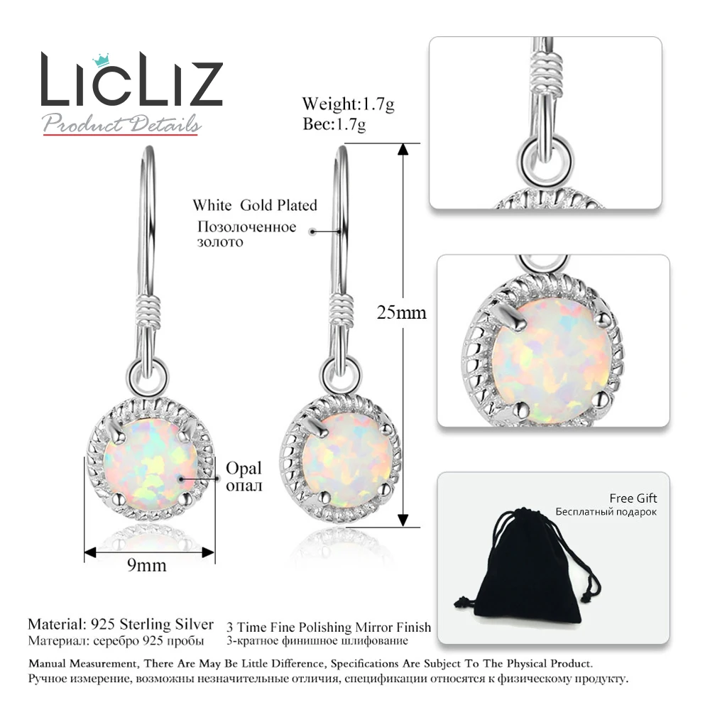 Серьги-подвески женские из серебра 925 пробы серьги с опалом