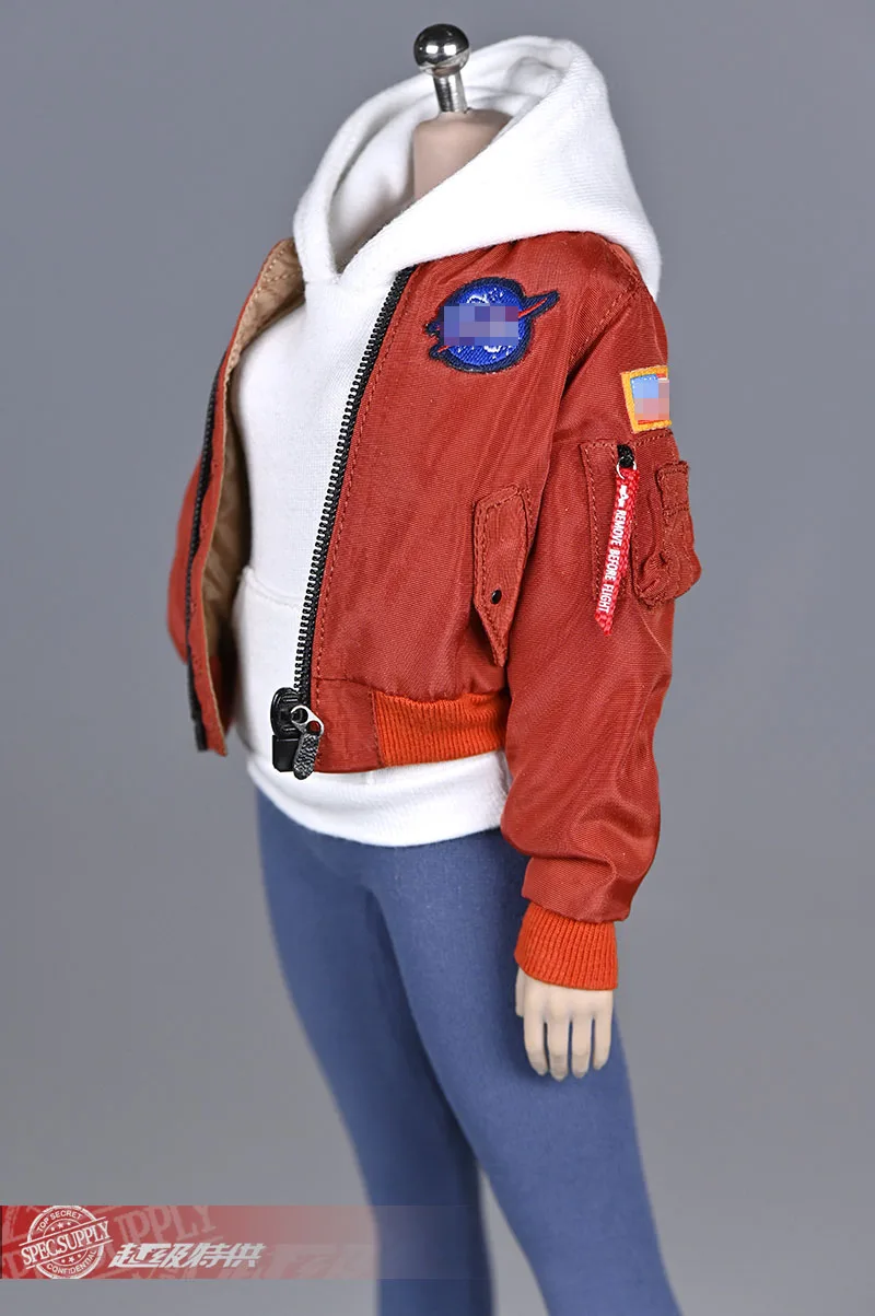 

1/6 Aerospace Embroidered Medal Classic MA1 Flight Jacket Waist Bag Female Soldier Clothing Accessories