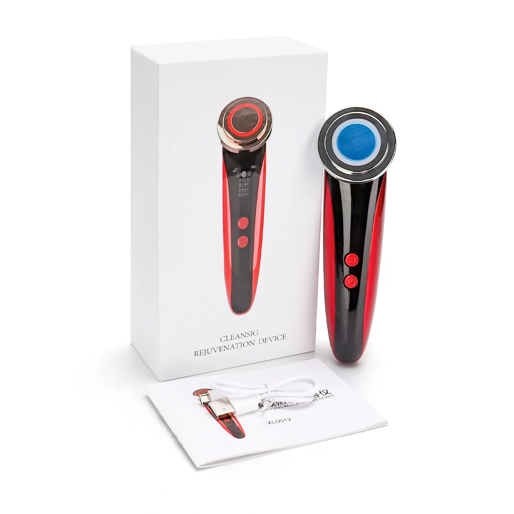 Новый RF радиочастотный EMS прибор для красоты лица светодиодный синий красный