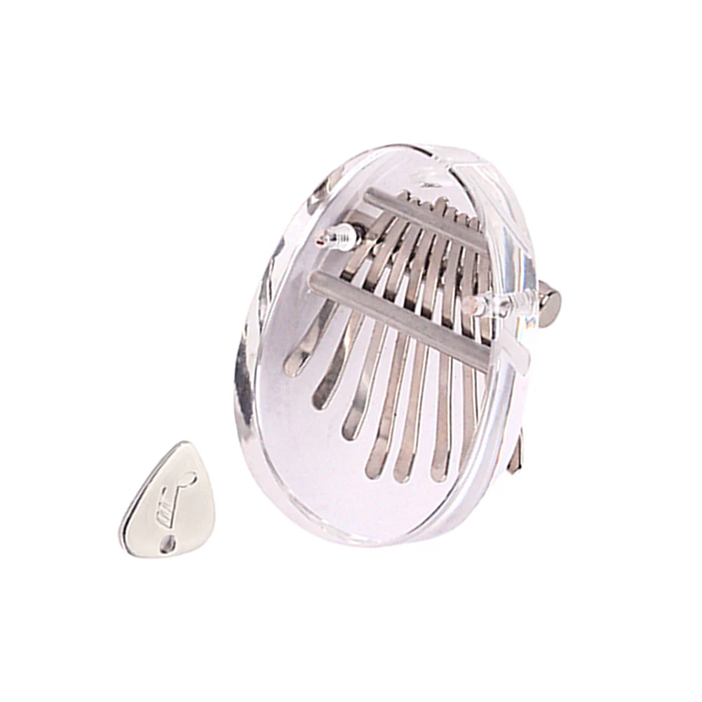 Калимба мини 8 клавиш африканская прозрачная пальчиковая пианино музыкальный