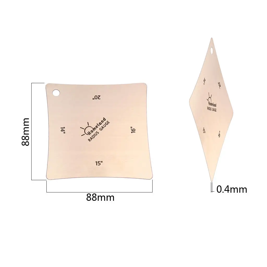 Набор из 2 инструментов Luthier для измерения басов квадратных радиусов | Спорт и