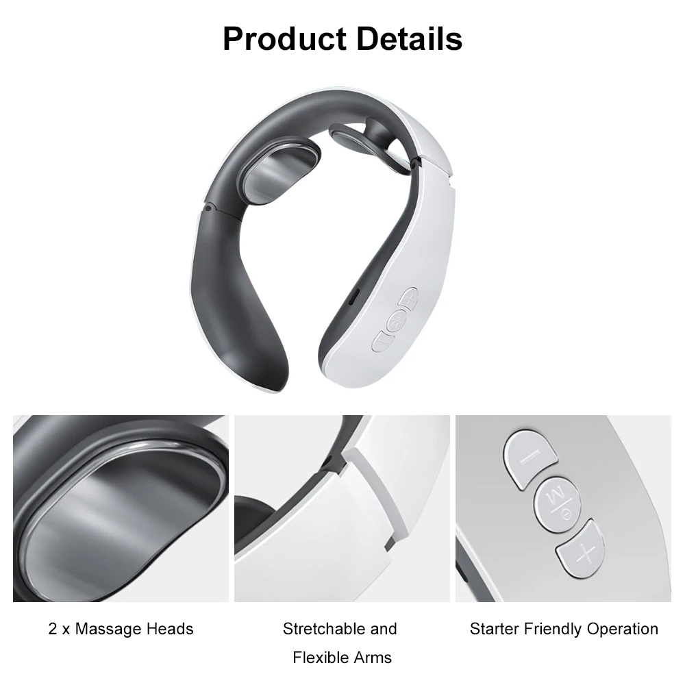 

Electric Neck Massager TENS Cervical Vertebra Pulse Massager 5 Modes Pain Relief Relaxation Device Health Care Household