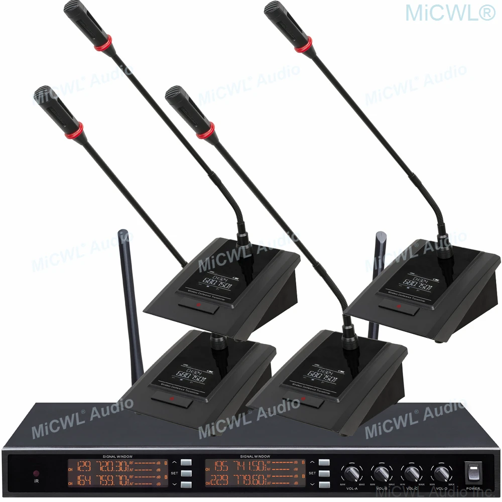 저렴한 고급 디지털 무선 회의 마이크 시스템, 외과부, 회사, 기자 회의, 8 구즈넥 시스템
