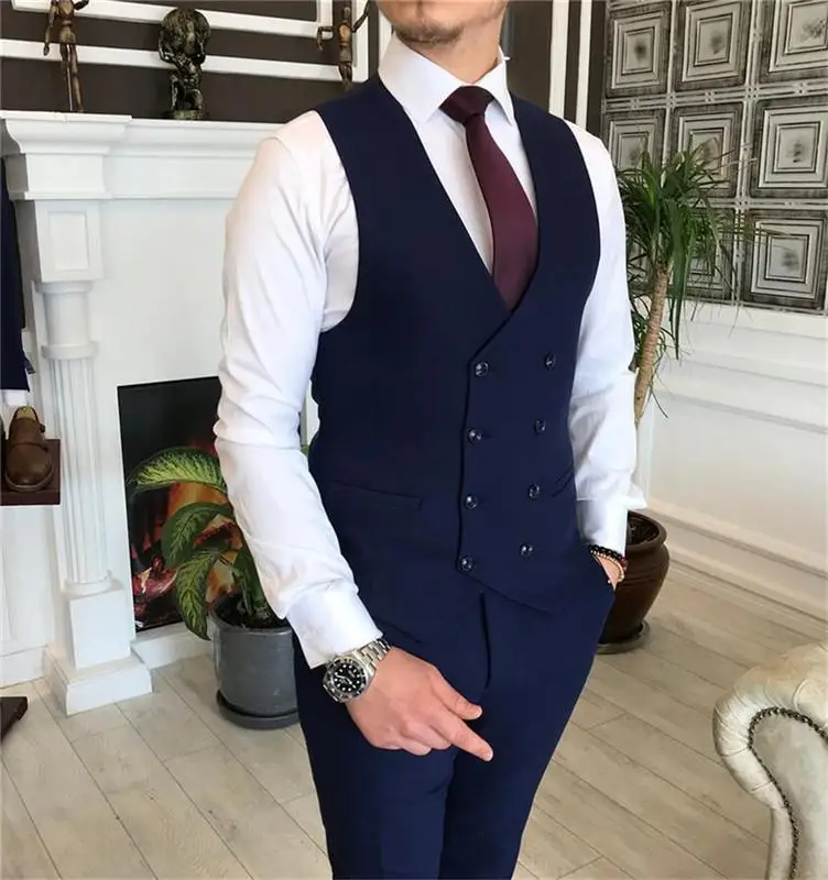 Костюм мужской из 3 предметов Свадебные Мужские костюмы для жениха дизайнерские