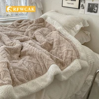soft and comfortable lamb fleece warm flannel blanket warm and breathable household nap sofa cover coral fleece foot blanket