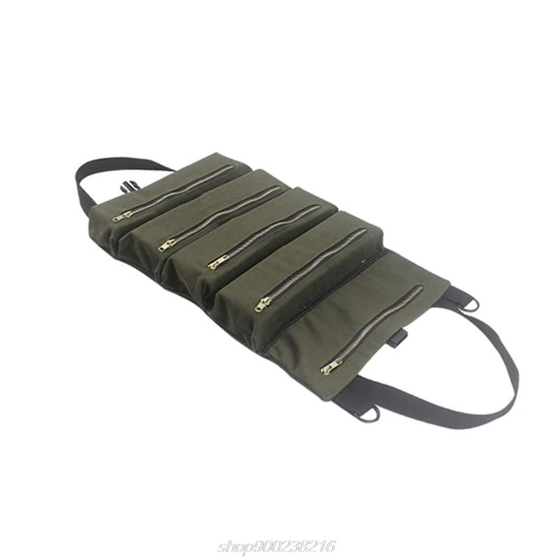 

Multi-purpose Tool Roll Up Canvas Storage Bag Key Pouch Car Hanging Zipper Carrier Tote J23 21 Dropshipping