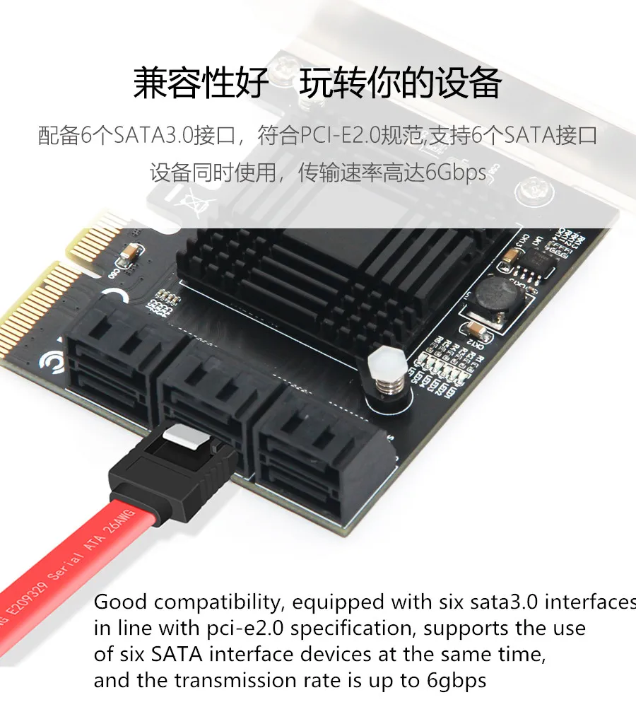 6 порты sata 30 для pcie 1x карта pci express sata 3 адапт