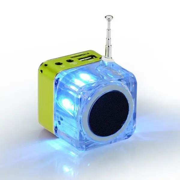 Мини USB MicroSD карта fm-радио ЖК-дисплей динамик Музыка MP3-плеер новая мини алюминиевая вибрационная пленка громкий динамик 0930