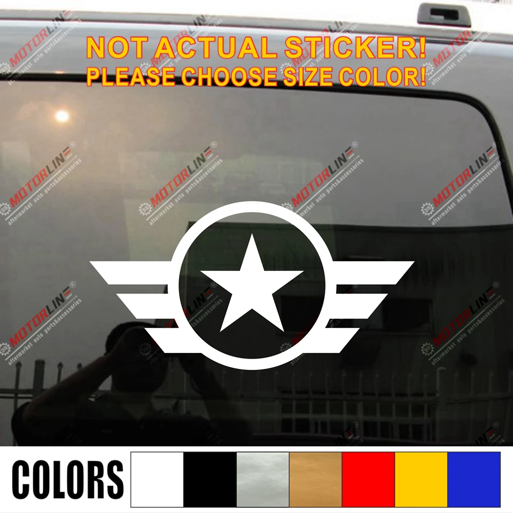 Наклейка со звездами армии Виниловая наклейка для автомобиля выберите размер