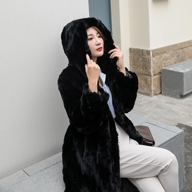 Прямая поставка с фабрики капюшоном низкая Скидка 100% натуральная женская зимняя