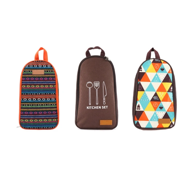 

Portable Camping Storage Handbag Kitchen Utensil Organizer Travel Set Cookware Utensils Kit Travel Hanging Toiletry Bag