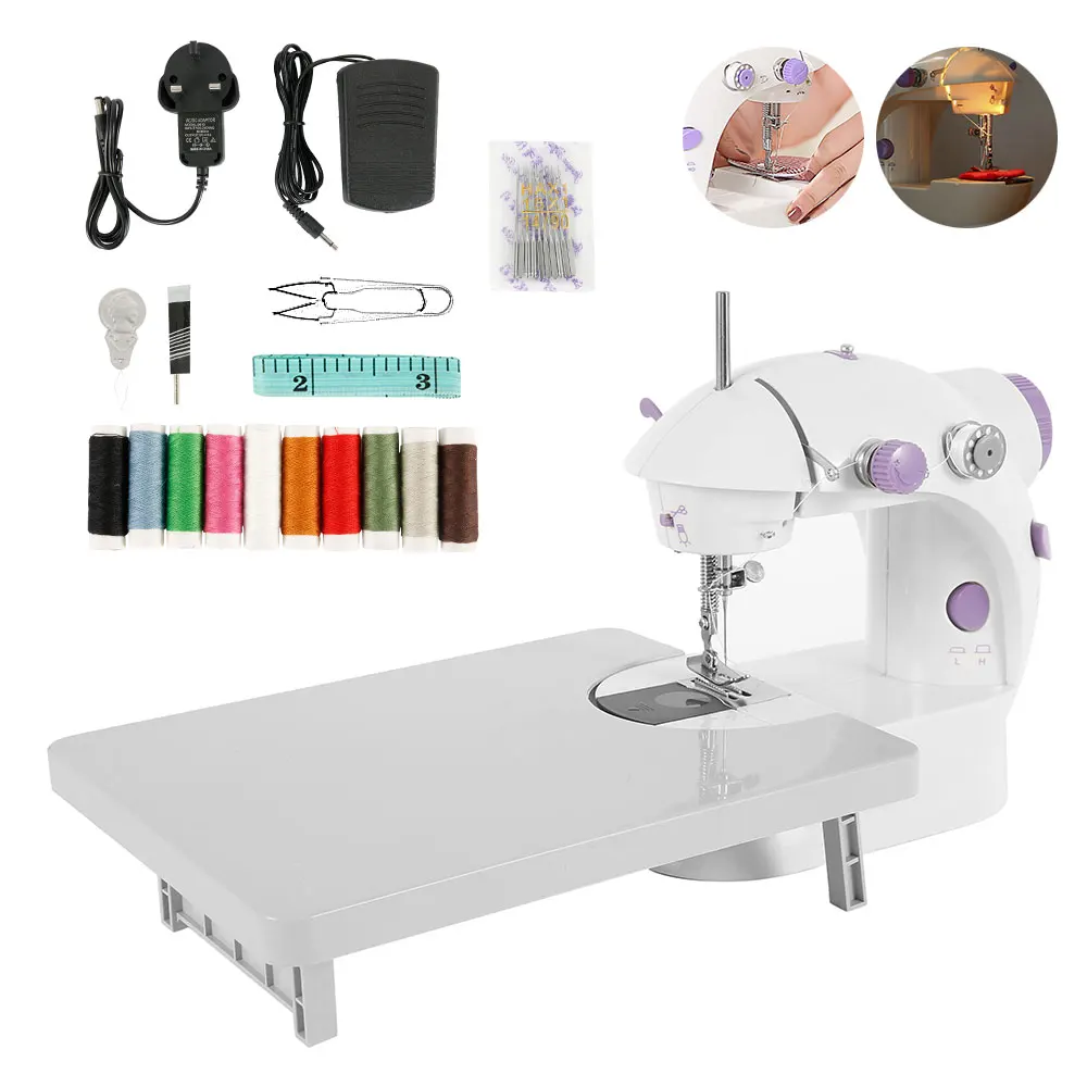 Портативная мини швейная машина для шитья двойная регулировка скорости