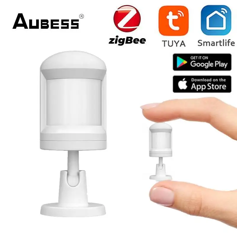 

Датчик обнаружения тела AUBESS Zigbee, умный инфракрасный датчик обнаружения тела Zigbee Hub, беспроводная система домашней сигнализации с поддержко...