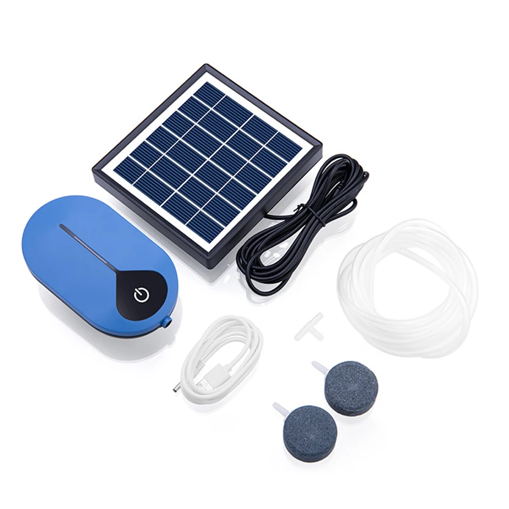 

1Pcs Creative Solar Powered Oxygenator Water Oxygen Pump Outdoor Fishing Pond Aerator Aquarium Air Pump Silent
