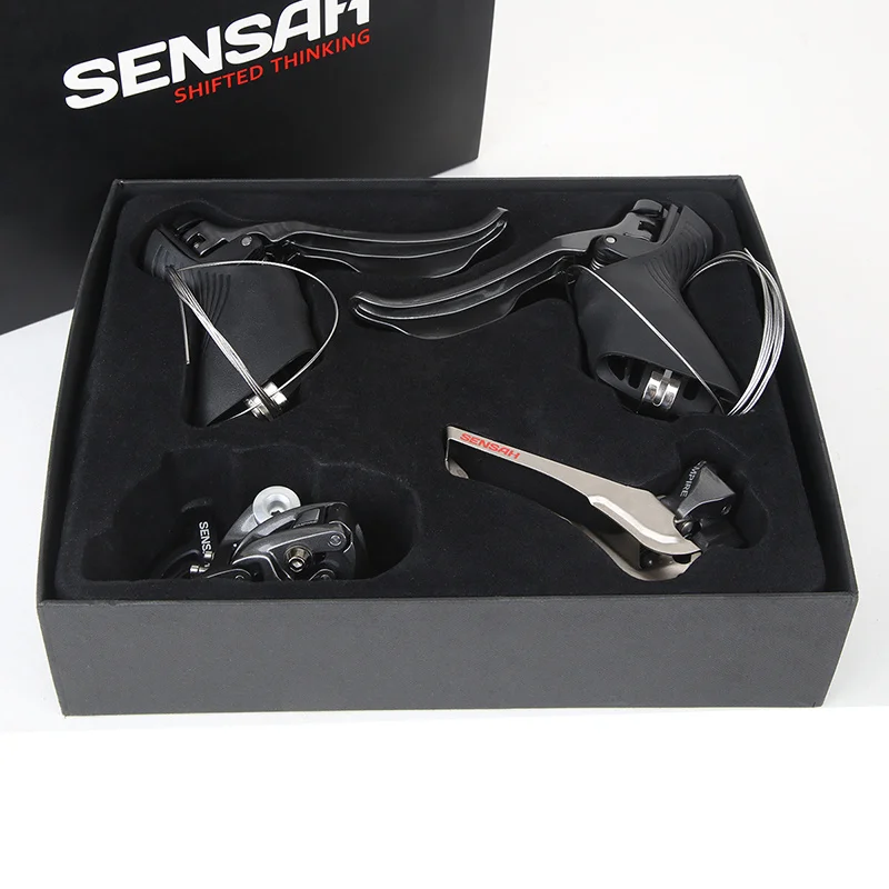 Черный SENSAH EMPIRE 2x11 speed 22s дорожный велосипед набор переключателей+ передний задний переключатель 5800 R7000 ultegra 105 R8000 велосипедный 11s force - Цвет: Черный