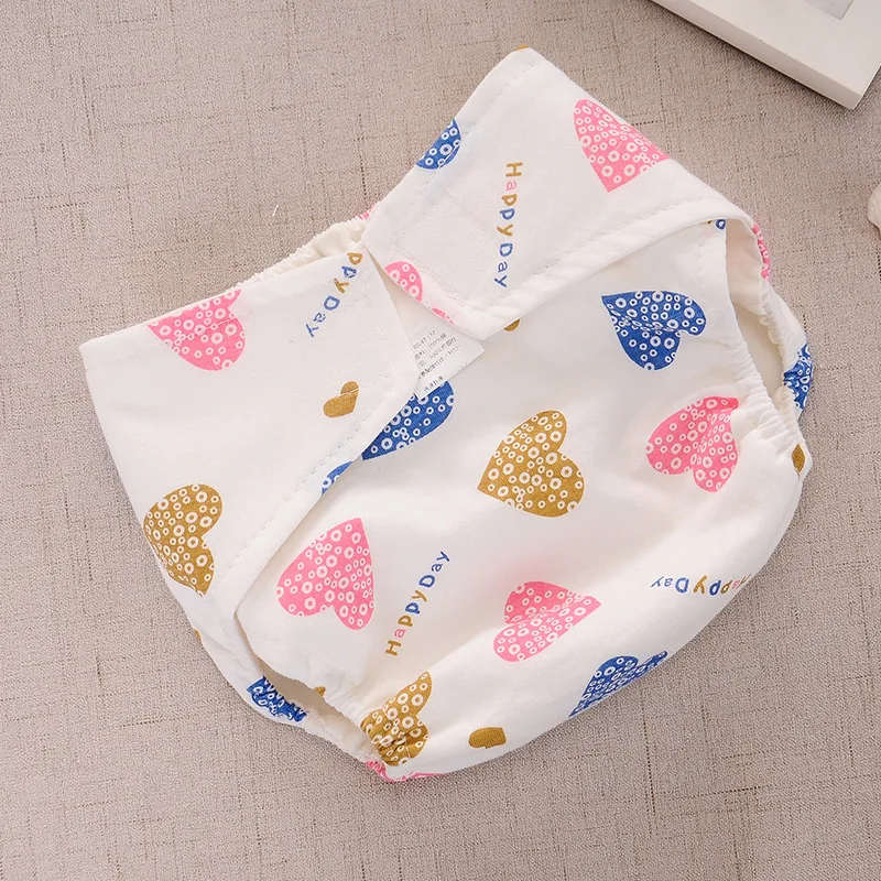 Cotton Heart Ice Cream Baby Nappies Diaper Reusable Washable Cloth Diapers Nappy Cover Waterproof Newborn Baby Traning Panties