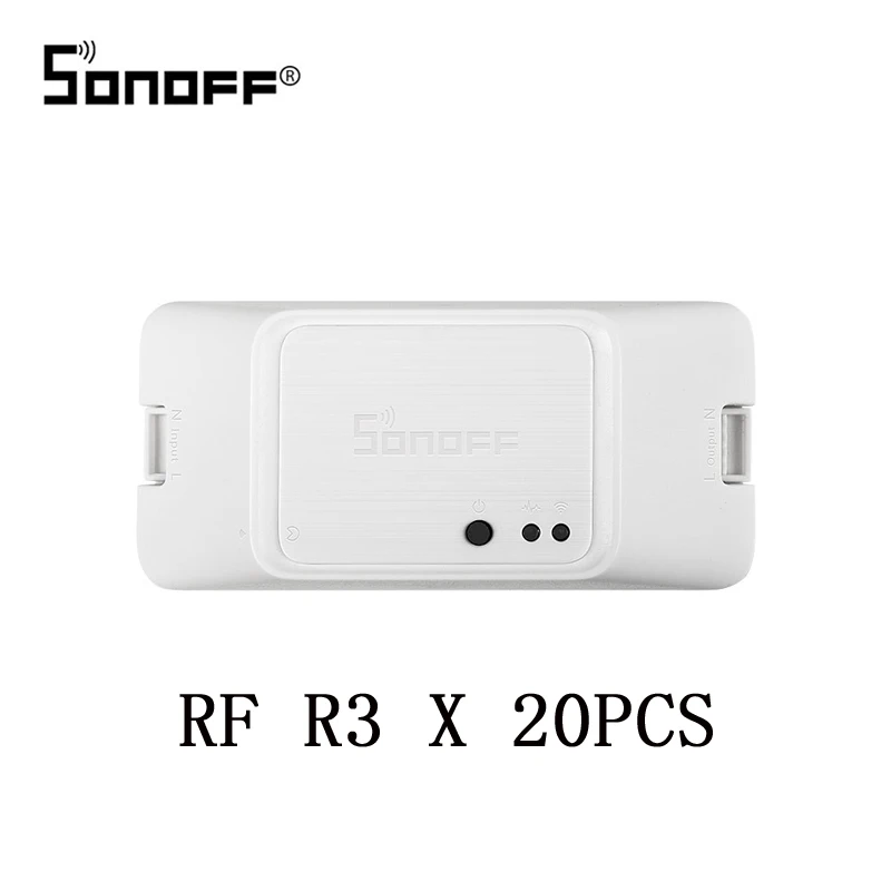 RF R3 20PCS SONOFF RFR3 Smart RF управление RM 433 МГц переключатель Wi-Fi 100-240 В DIY приложение Ewelink Автоматизация работает с Alexa Google Home - Комплект: RF R3 20PCS
