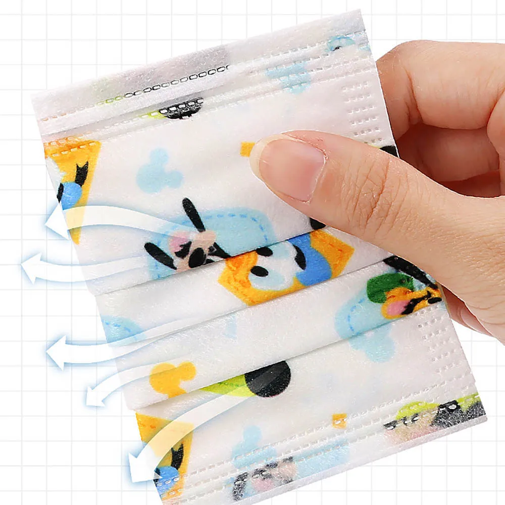 25/50/75/100Pcs Disney Mickey Minnie Anime Face Masks Cute Cartoon Child Disposable Mask Melt Blown Cloth Filter Protective |