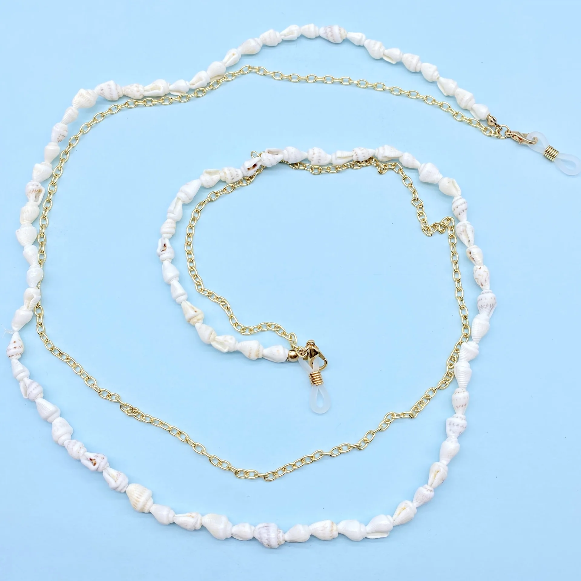 

Ретро прозрачный просвечивающийся Чехол очки маска цепи двойной Слои держатель для мужчин и женщин модные шейный ремешок фиксатор ремешок