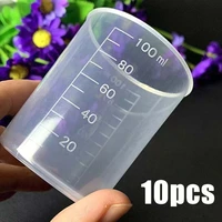 10pcs plastic graduated measuring cup liquid container epoxy resin silicone making tool transparent mixing cup for kitchens tool