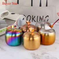 12pcs stainless steel seasoning pot pepper jar spice salt sugar bowl container with cover tea sauces storage can home supplies