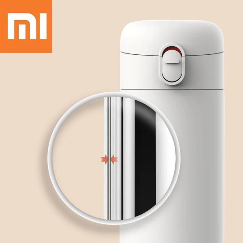 Xiaomi Pinlo 400 мл/530 мл Нержавеющая сталь Питьевая чашка холодная вакуумная 6-часовая бутылка для воды «Умная» бутылка простой ручной изоляции замок