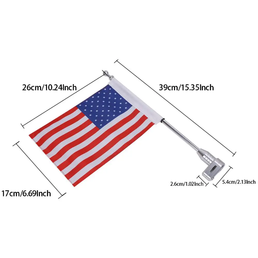 Чемодан стойка мотоцикла задний столбовые + США американский флаг баннер для Honda
