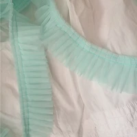 1yard 91cm pleated tulle lace fabric 5cm blue purple green lace trim ribbon sewing guipure crafts pink yellow laces dentelle x09