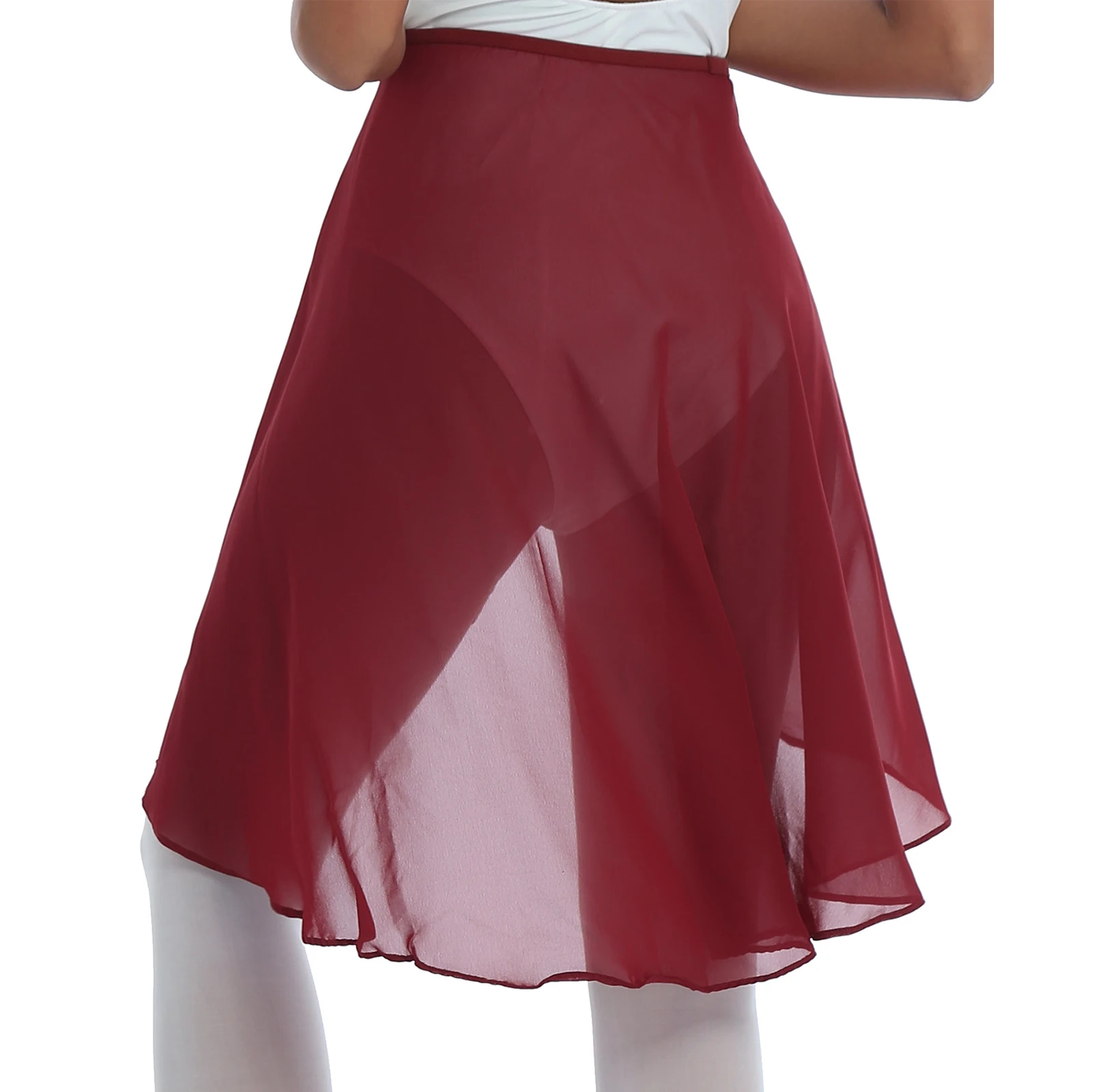 TiaoBug Для женщин отвесная шифоновая Юбка для балета/взрослая сценическая обувь