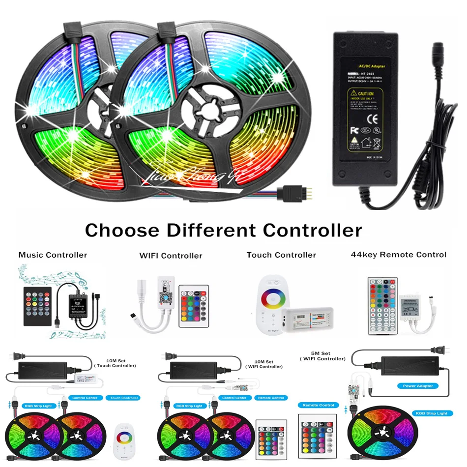 RGB RGBWW RGBW Светодиодная лента 5 м/компл. 10 5050 светодиодный ная светильник 12 В