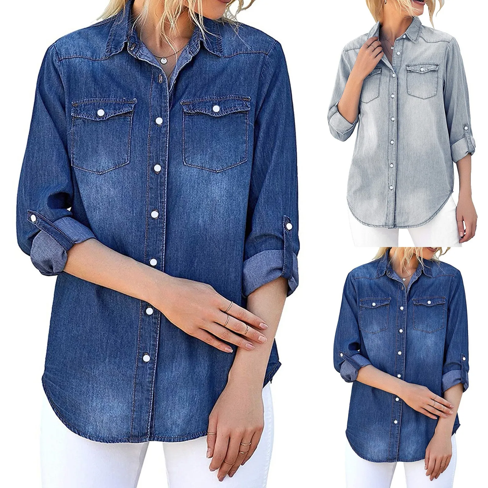 Сезон весна-осень Женская модная куртка свободного покроя на пуговицах с длинным