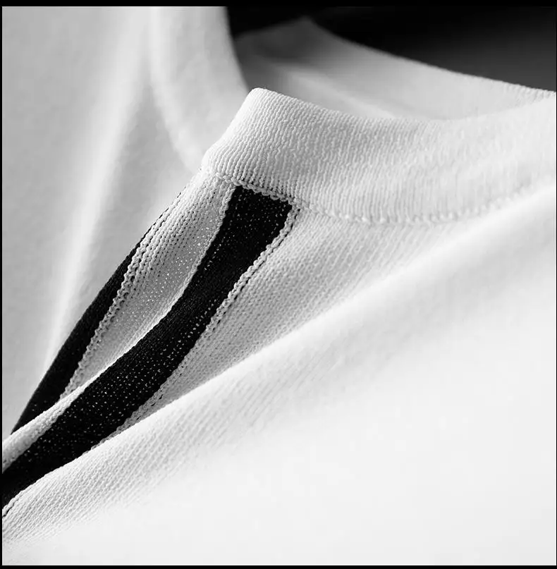 

Minglu Summer Mens T-shirts Luxury Round Collar Short Sleeve Kintted Casual Male T-shirts Fashion Slim Fit Man T-shirts 3xl