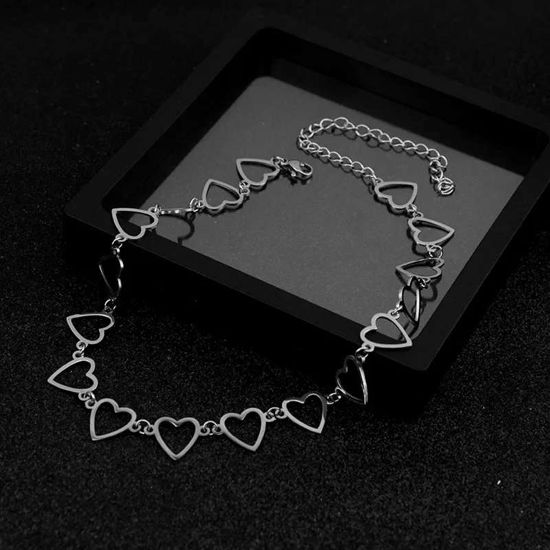 Fashion stainless steel love neck chain short section necklace girl boy clavicle hot sale | Украшения и аксессуары