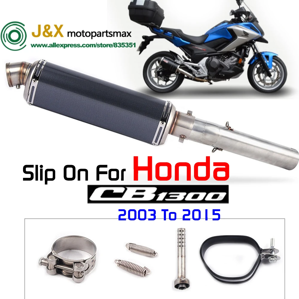 

Slip On For Honda CB1300 CB 1300 Middle Contact Pipe 2003 To 2015 Motorcycle Full System Exhaust Muffler Escape Db Killer