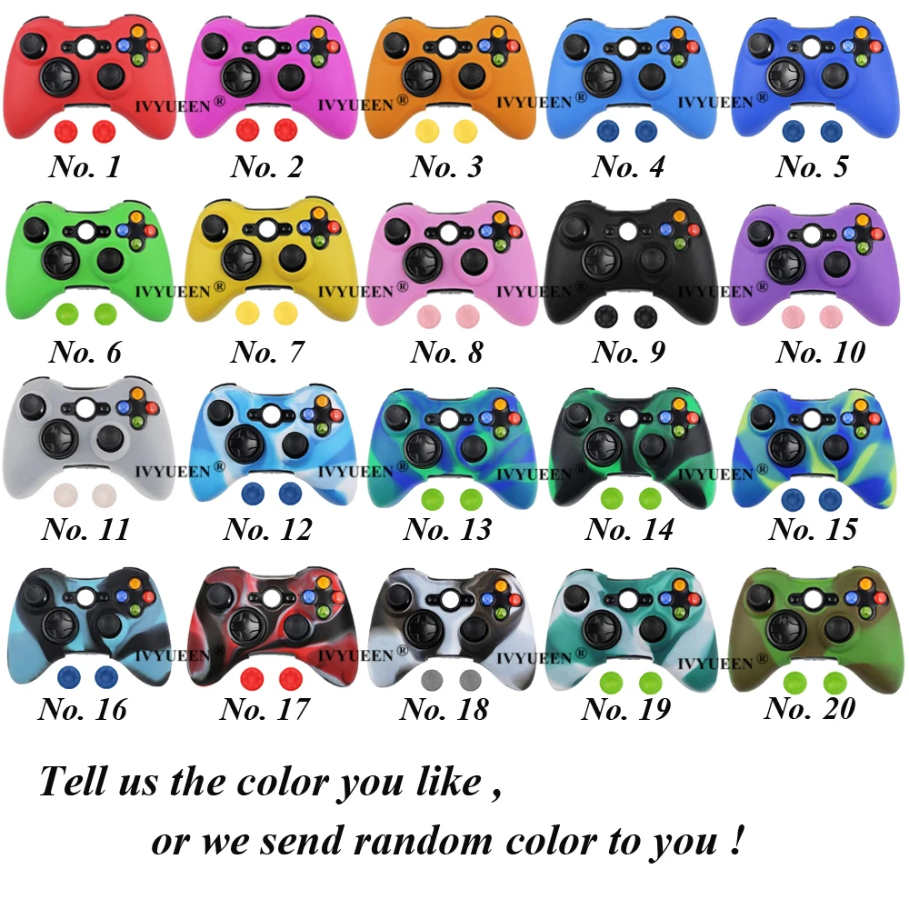 Защитный чехол IVYUEEN для Microsoft Xbox 360 20 цветов мягкий силиконовый