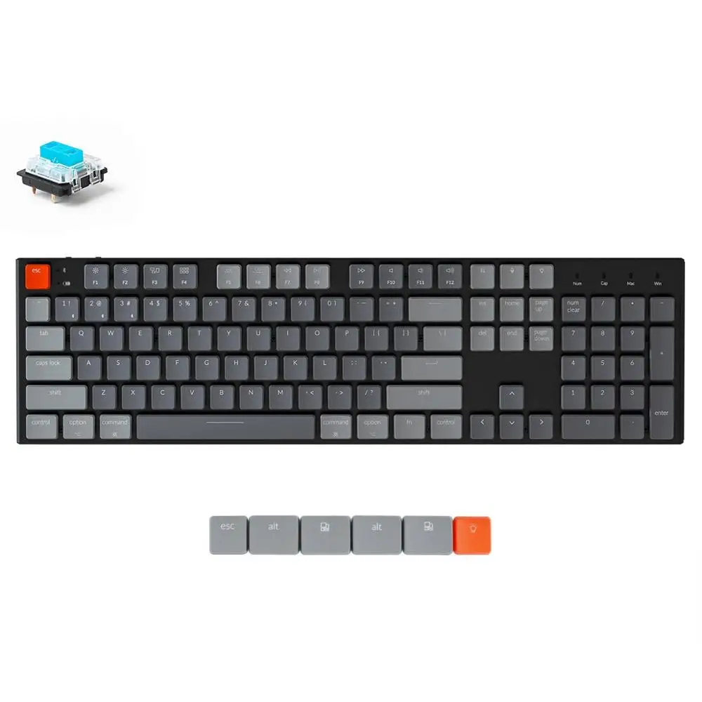 Keychron K1 V4 N 104 клавиша ультратонкая Беспроводная Bluetooth USB Механическая
