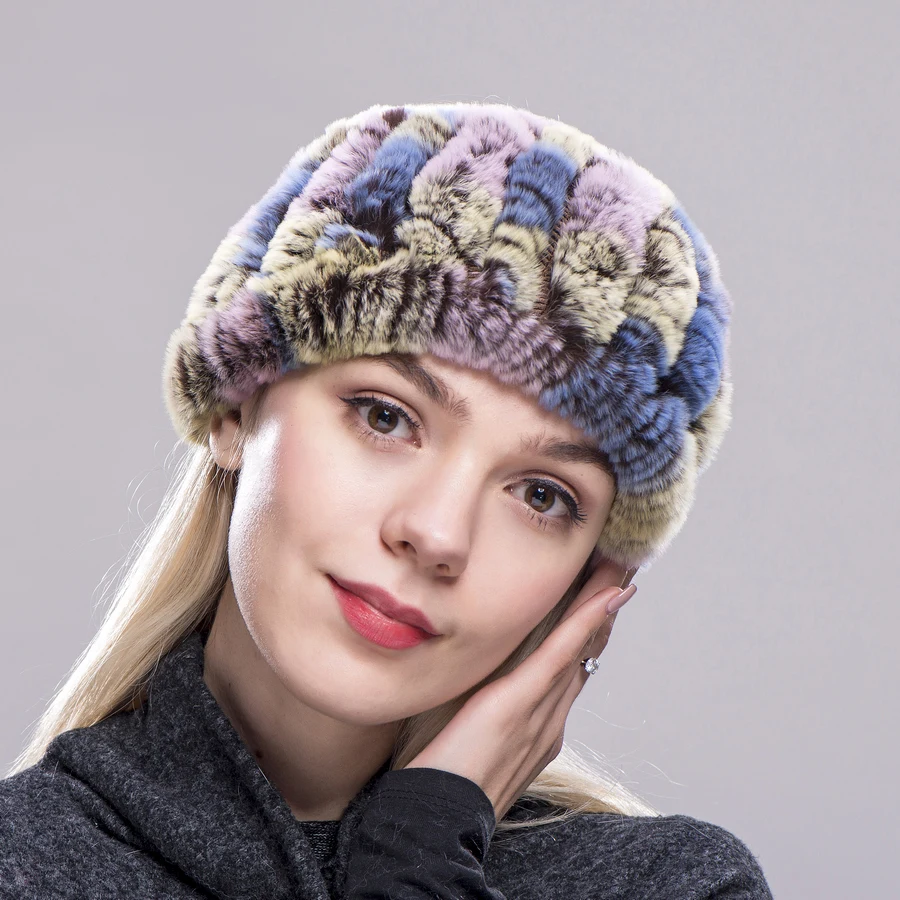 Новинка женский шарф из натурального меха FXFURS ручной работы вязаный кролика Рекс