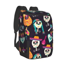 Protable Insulated Thermal Cooler Waterproof Lunch Bag Dia De Muertos Skull Picnic Camping Backpack Double Shoulder Wine Bag