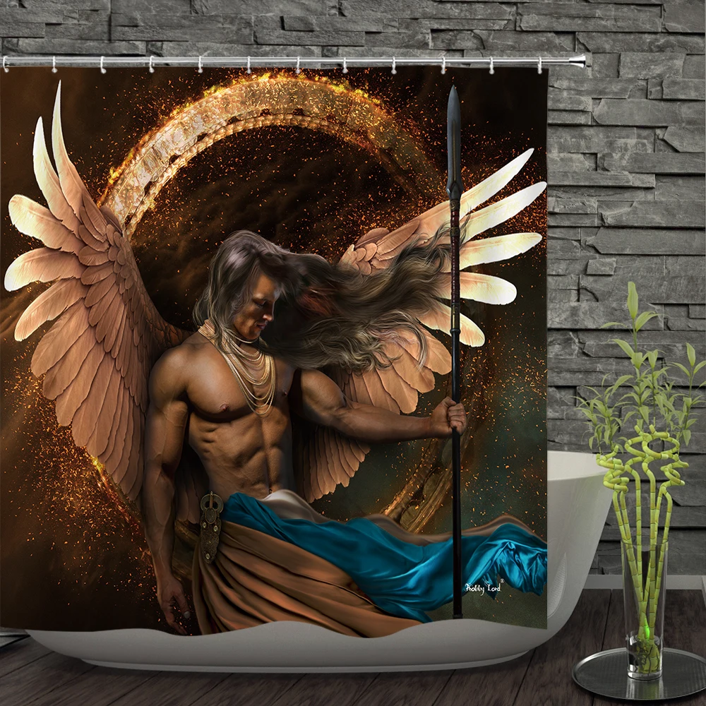 Мультяшная занавеска для душа s RAM ванной водонепроницаемая Полиэстеровая