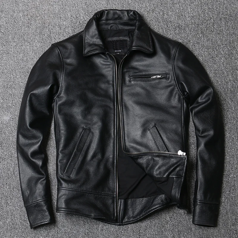 

Spring and Autumn New Male Personalized Korean Short slim-fit Lapel Plue Size handsome trend motorcycle PU jacket S-5XL