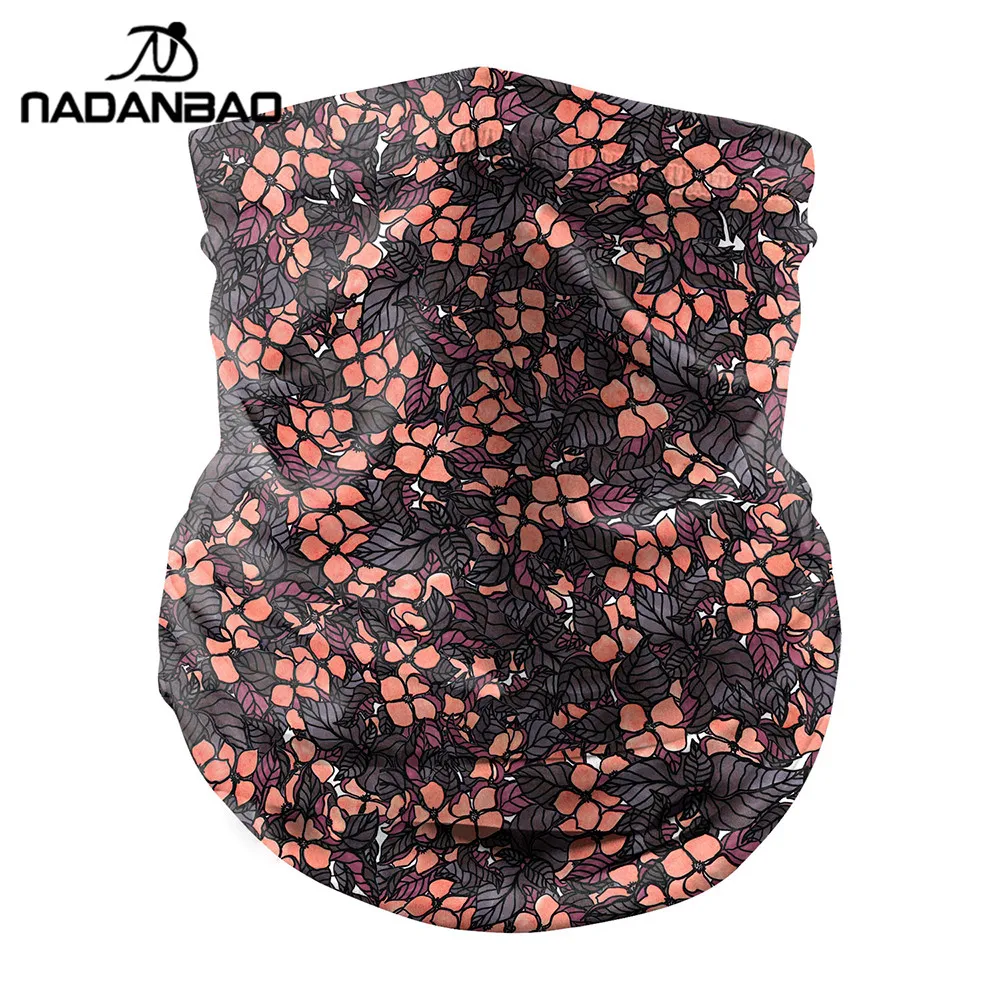 

Nadanbao Seamless Floral Digital Printed Tubular Bandana Magic Headwear Camping Hiking Neck Warmer Scarf Face Dust Mask