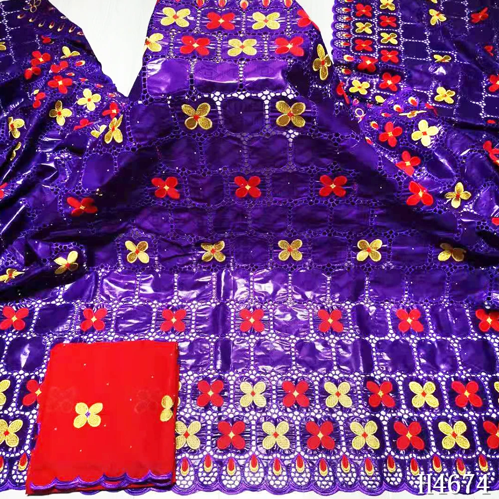 

Новейшие Африканские кружева 2021 высокое качество фиолетовый Базен Riche ткань Оригинал 2021 Bazin Brodé Dubai 7 ярдов для женских платьев HJ4674